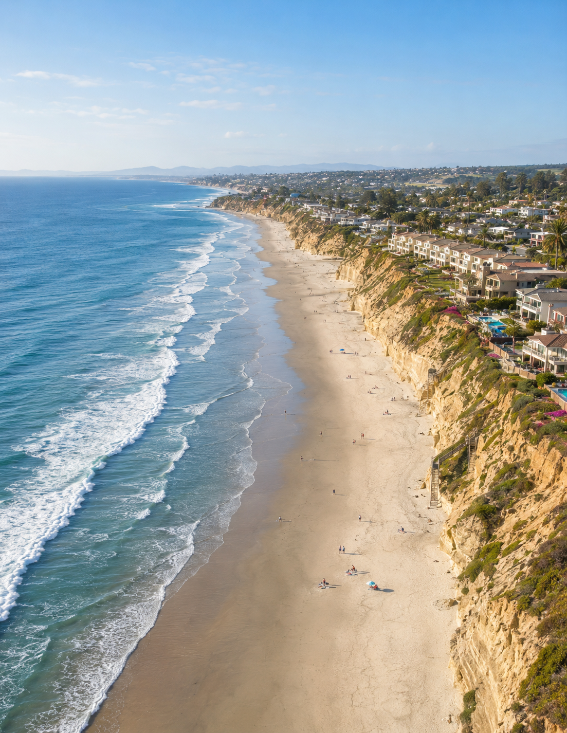 The coast looking south from Solana Beach